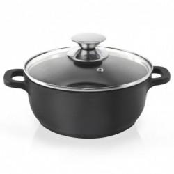 Klaaskaanega graniidist pott GRANDE 24 cm, 4 l