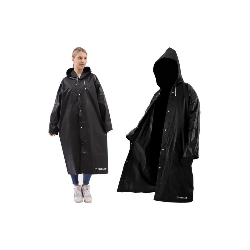 Universaalne must vihmamantel | FreshDesign.ee