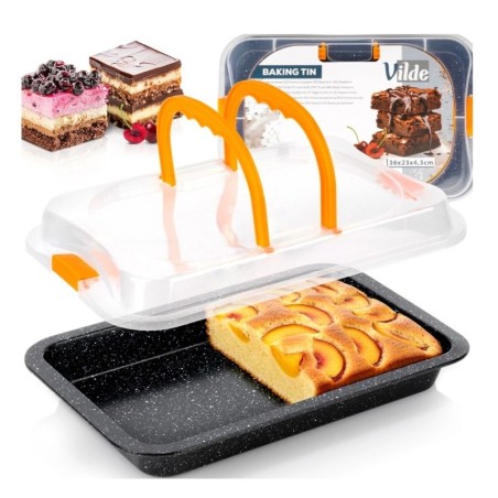 Küpsetusvorm 36 x 23 x 4.5 cm käepidemega kaanega