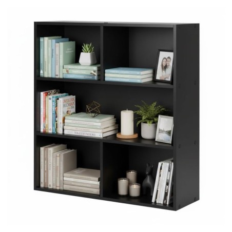 Moodne, kolmetasandiline riiul, must