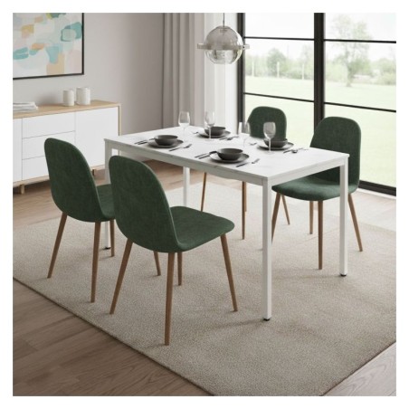 Köögilaud 4-5 inimesele, arvutilaud, 120 x 60 cm, marble valge