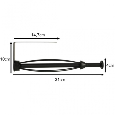 Majapidamispaberi hoidja seinale, must | FreshDesign.ee