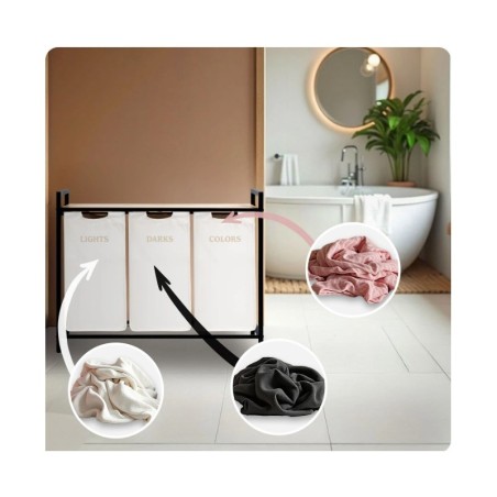 Kolme sektsiooniga pesukorv 120-liitrit | FreshDesign.ee