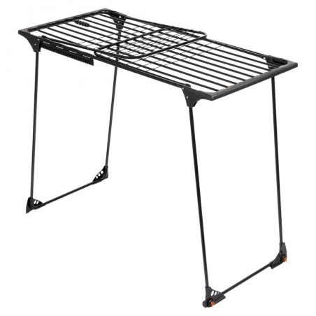 Pikendatav riidekuivatusrest, must, XXL 204-260x56x103 cm