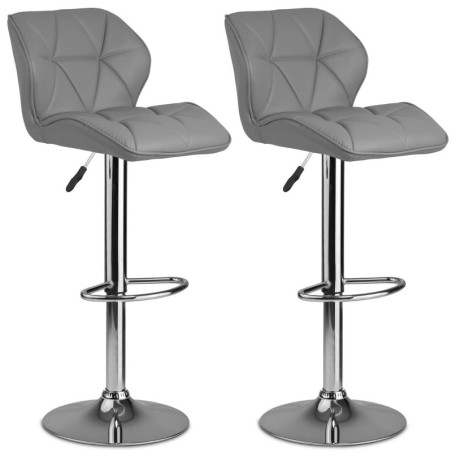 Baaritool seljatoega, hall - 2 tk | FreshDesign.ee