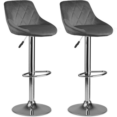 Baaritool Nerra seljatoega - 2 tk - hall | FreshDesign.ee