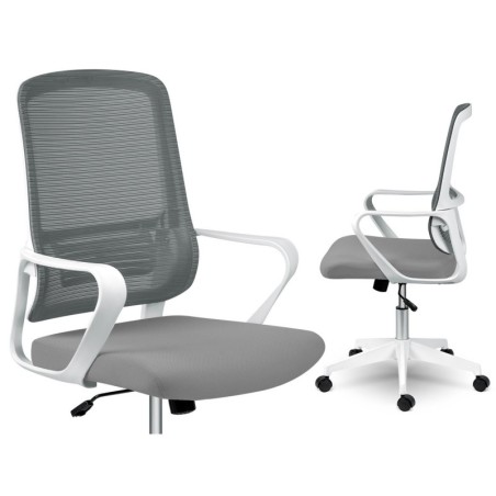 Mikrovõrgust kontoritool Sofotel Wizo hall ja valge