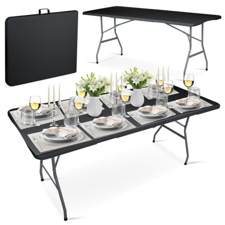 Kokkupandav toitlustus aia laud 180 cm must | FreshDesign.ee