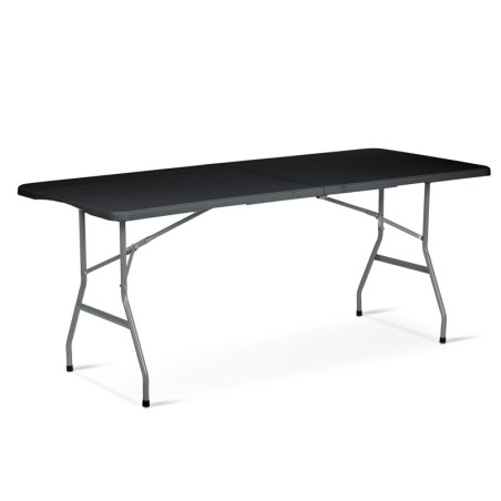 Kokkupandav toitlustus aia laud 180 cm must