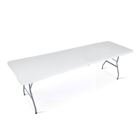 Kokkupandav toitlustus aia laud 244 cm valge