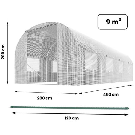 Aiatunnel 2 x 4,5 m (9 m2) valge | FreshDesign.ee