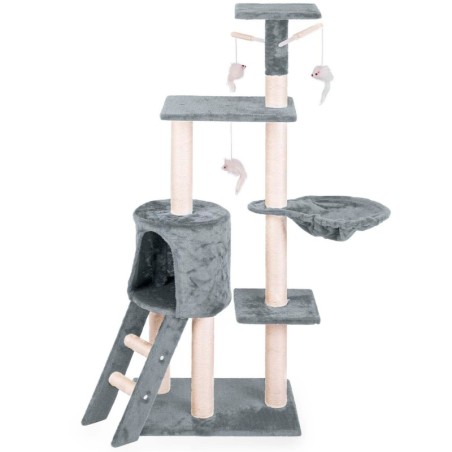 Kassi kraapimispuu 140 cm hiirega helehall