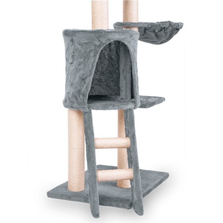 Kassi kraapimispuu 140 cm hiirega helehall | FreshDesign.ee