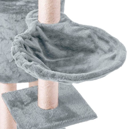 Kassi kraapimispuu 140 cm hiirega helehall | FreshDesign.ee