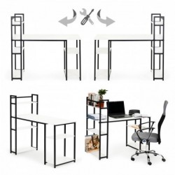Biurko komputerowe biurowe stół + regał półki loft