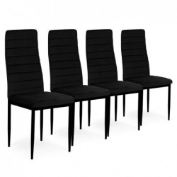 Kontuuritud seljatoega toolid - BLACK VELVET -...