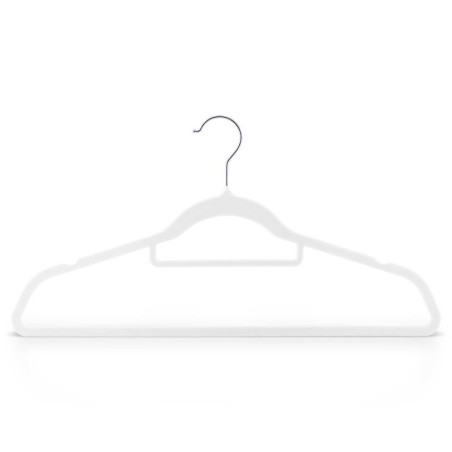 Sametist riidepuud 20 tk, valge