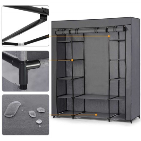 Suur tekstiilist riidekapp 45 x 135 x 170 ... | FreshDesign.ee