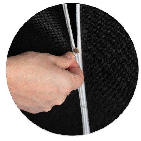 Riiuli kaitsekate 180 x 90 x 40 cm must