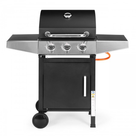Gaasi aiagrill 10,2 kW – suur rest, 3 põletit, termomeeter
