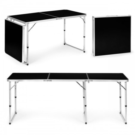 Kokkupandav matkalaud, must kate, 180 x 60 cm | FreshDesign.ee