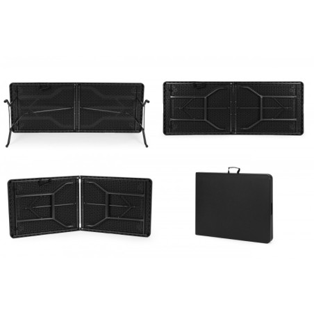 Toitlustuslaud 180 cm, kokkupandav laud, must | FreshDesign.ee