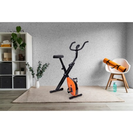 Treeningratas statsionaarne fitness jalgratas, mehaaniline loendur,sujuv reguleerimine - oranž
