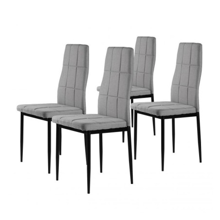 Polsterdatud toolid söögi- ja elutuppa, komplektis 4, hall, ModernHome