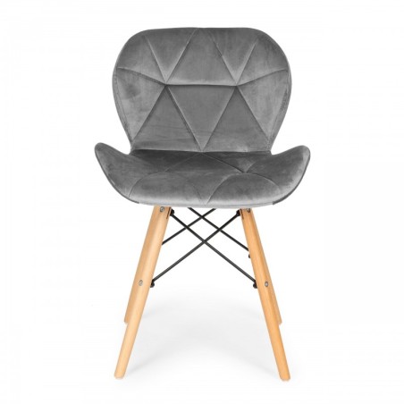 Komplektis 4 samettooli söögituppa ja elutuppa - hall