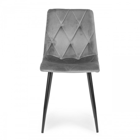 Komplektis 4 tepitud samettooli söögituppa ja elutuppa - hall