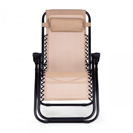 Reguleeritava seljatoega aia lamamistool - beež