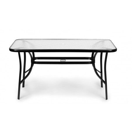 Klaasist laud 120x70 cm, terrassile ja aeda, karastatud klaas, vihmavarjuauk