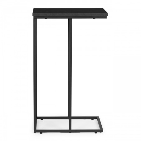 Küljelaud sülearvutile, diivanilaud, C-kujuline, must marmor