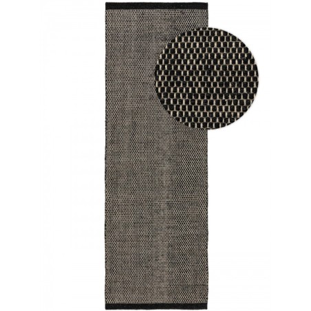 Wool Runner Rocco Must/Valge 80x250 cm | FreshDesign.ee