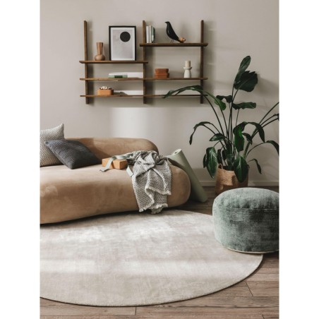 Viskoosvaip Round Nova Helehall Ø 160 cm ümmargune