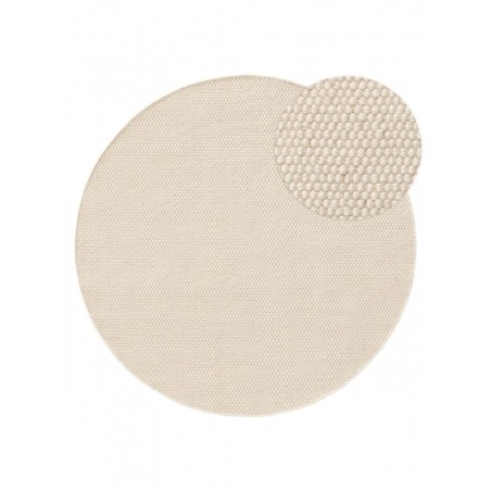 Villane vaip Rocco White Ø 200 cm ümmargune | FreshDesign.ee