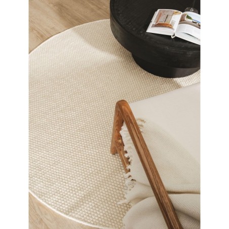 Villane vaip Rocco White Ø 100 cm ümmargune | FreshDesign.ee