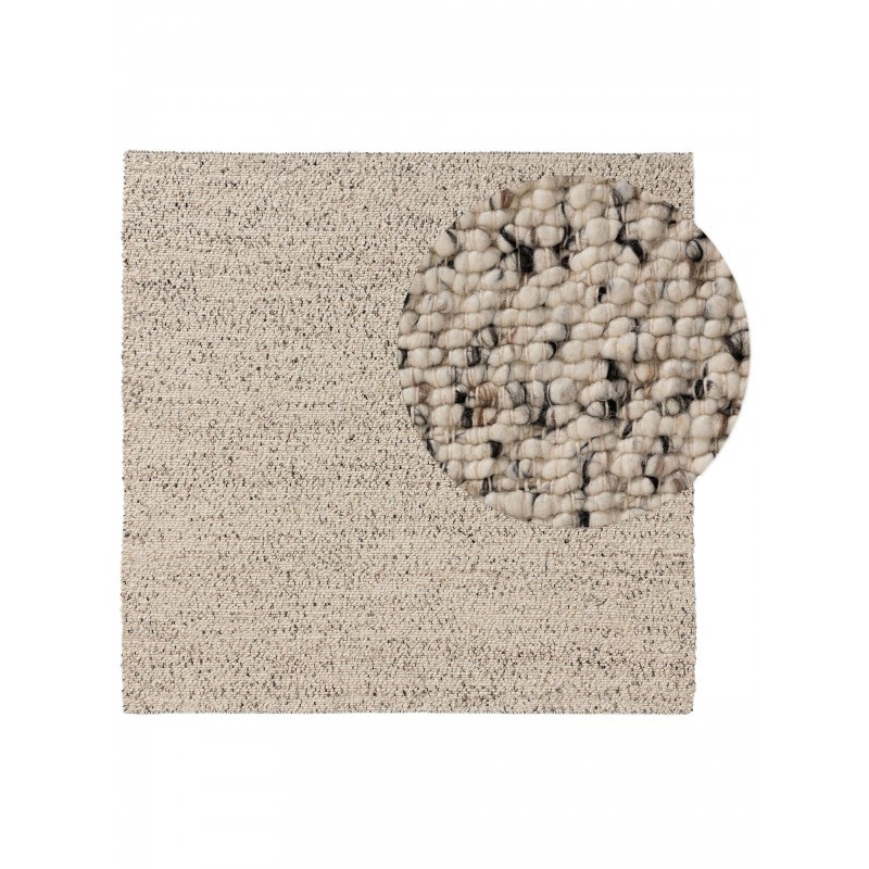 Villane vaip Patch Valge/must 200x200 cm | FreshDesign.ee