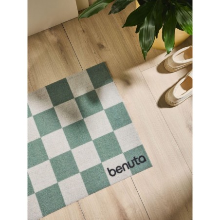 Uksematt Checker Green 50x80 cm | FreshDesign.ee