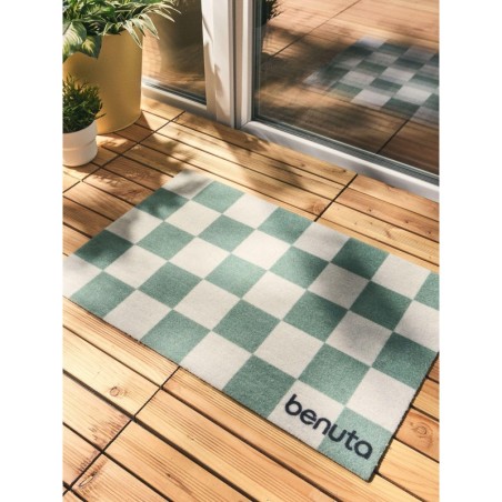 Uksematt Checker Green 50x80 cm | FreshDesign.ee