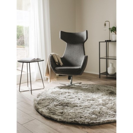 Shaggy vaip Whisper Grey Ø 160 cm ümmargune