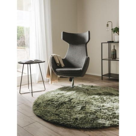 Shaggy vaip Whisper Green Ø 200 cm ümmargune