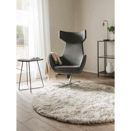 Shaggy vaip Whisper Beige Ø 80 cm ümmargune