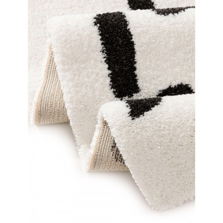 Shaggy vaip Louise Must/Valge 200x290 cm | FreshDesign.ee