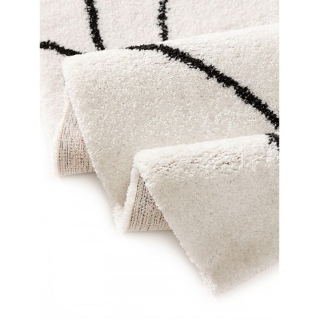 Shaggy vaip Louise Must/Valge 200x290 cm | FreshDesign.ee