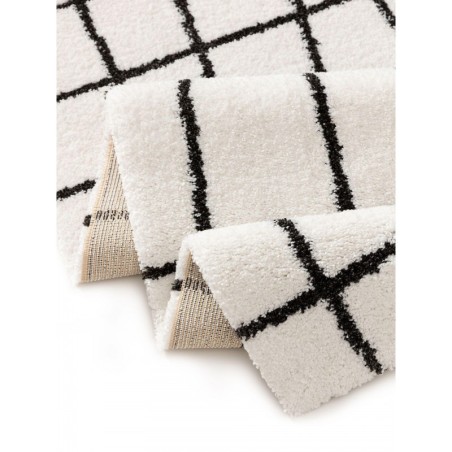 Shaggy vaip Louise Must/Valge 200x290 cm | FreshDesign.ee