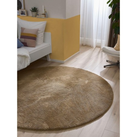Shaggy Round vaip Soda Beige Ø 120 cm ümmargune
