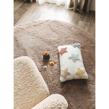 Shaggy Round vaip Cloudy Taupe Ø 200 cm üm... | FreshDesign.ee