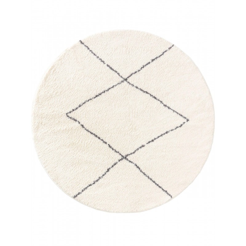 Shaggy Round vaip Benno Cream Ø 160 cm ümmargune | FreshDesign.ee