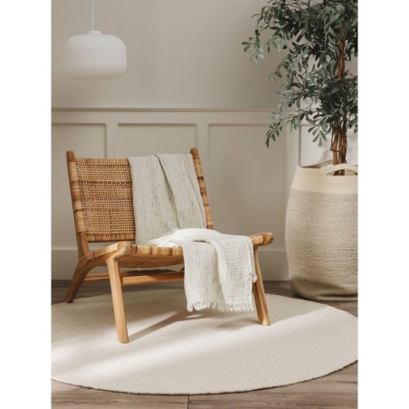 Puuvillane tekk Jona Cream 140x200 cm